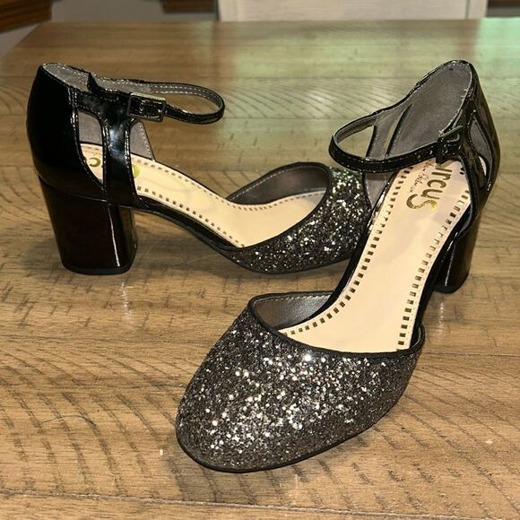 NWOT Sam Edelman Circus black sparkle heels size 7 - Picture 1 of 13